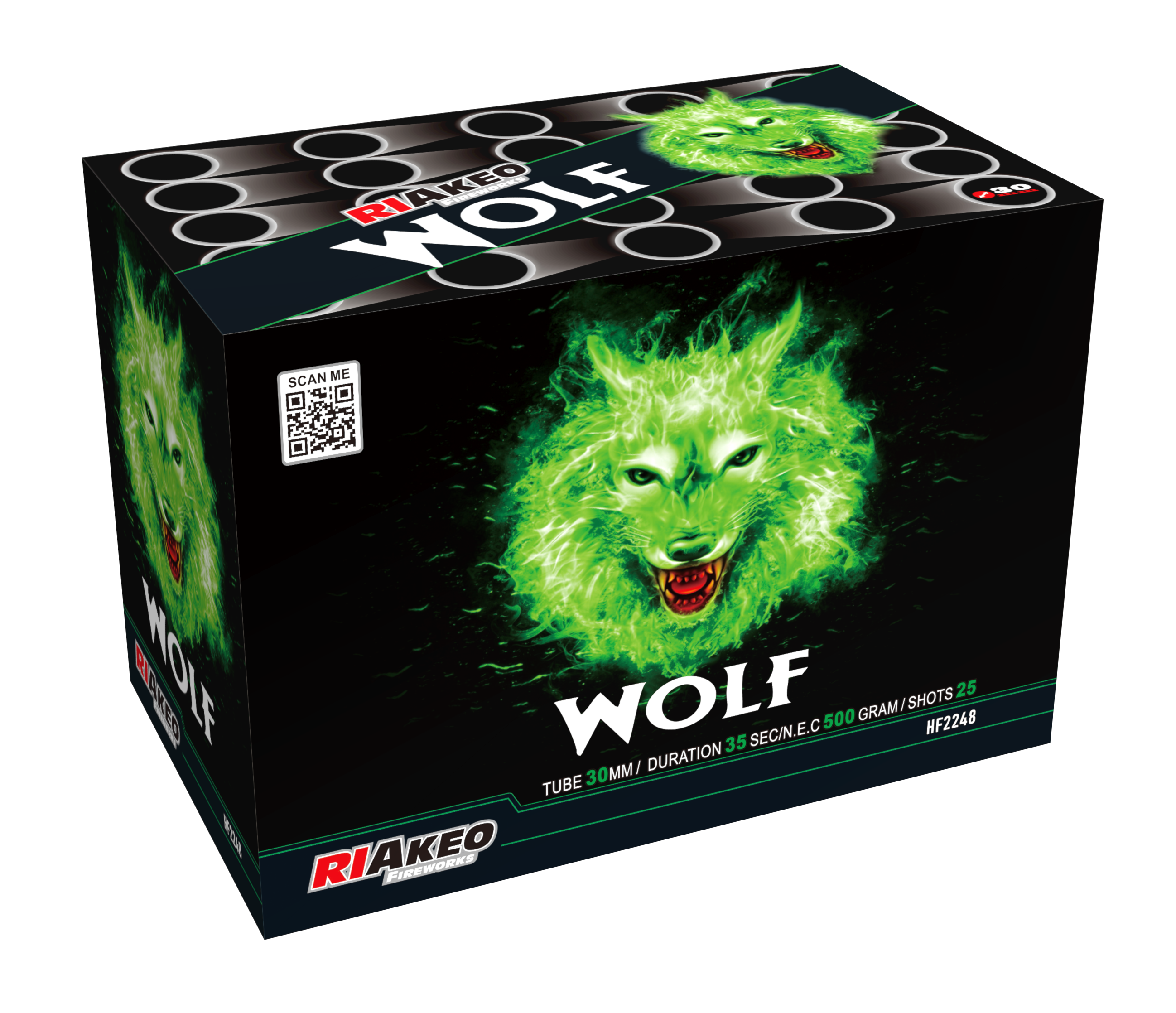 Riakeo Wolf 25 Schots Waaier Batterij
