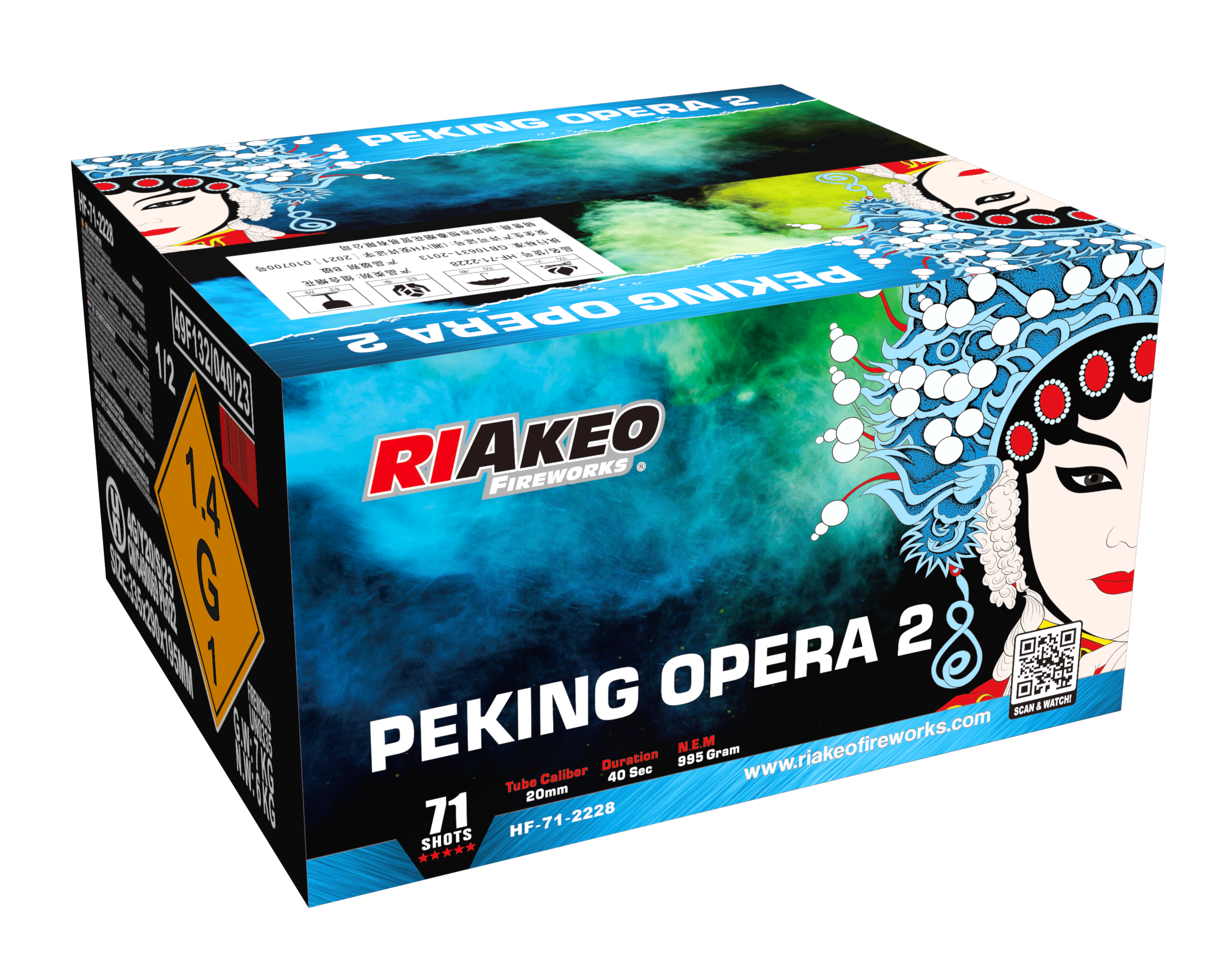 Riakeo Peking Opera 2 – 71 Schuss Verbundfeuerwerk